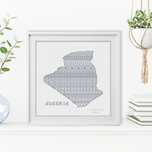 Algeria Blackwork Pattern Blackwork Pattern by Peppermint Purple