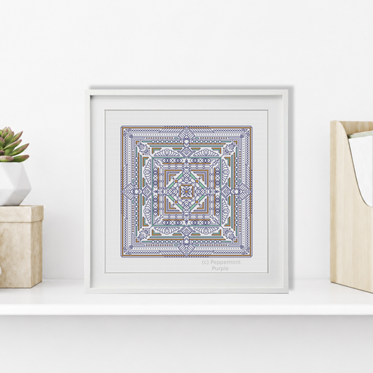 Hints of Art Deco Blackwork Pattern by Peppermint Purple