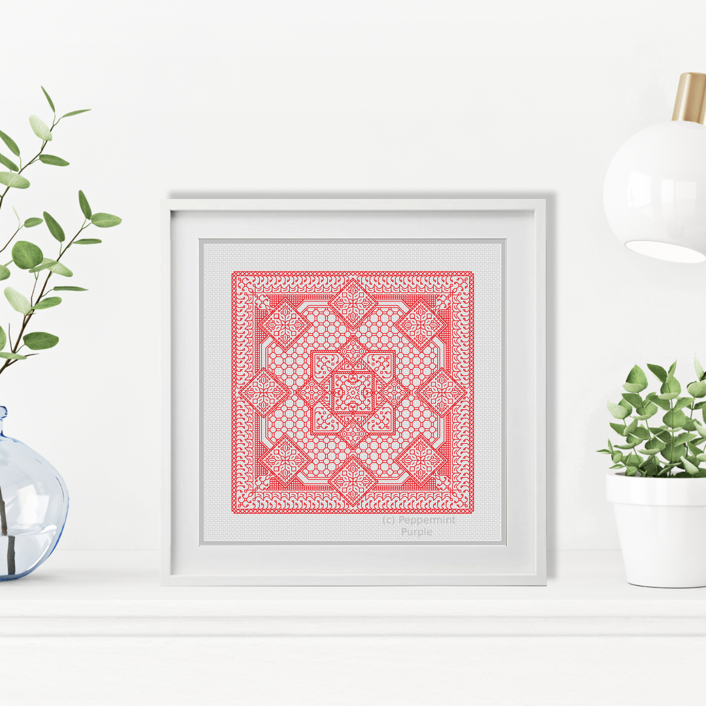 Study in Burnt Orange Blackwork Study In Colour by Peppermint Purple