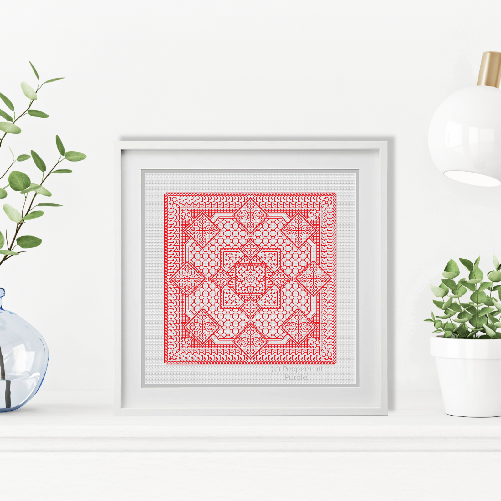 Study in Burnt Orange Blackwork Study In Colour by Peppermint Purple