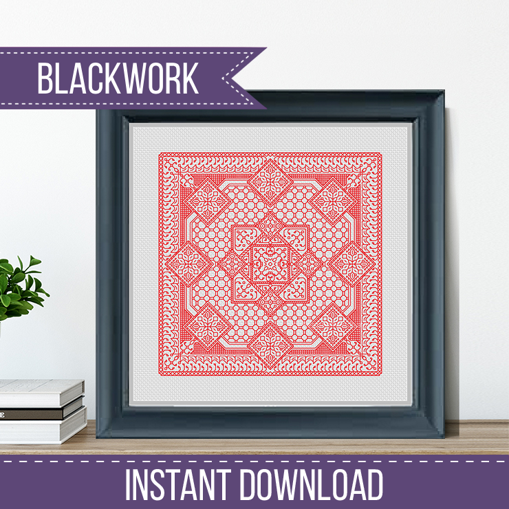 Study in Burnt Orange Blackwork Study In Colour by Peppermint Purple