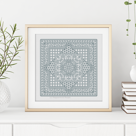 Study In Grey Green Blackwork Study In Colour by Peppermint Purple