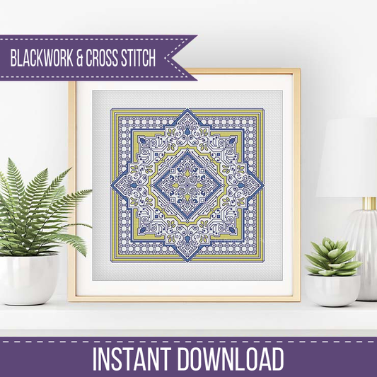 Hints of Fancy Blackwork Pattern by Peppermint Purple