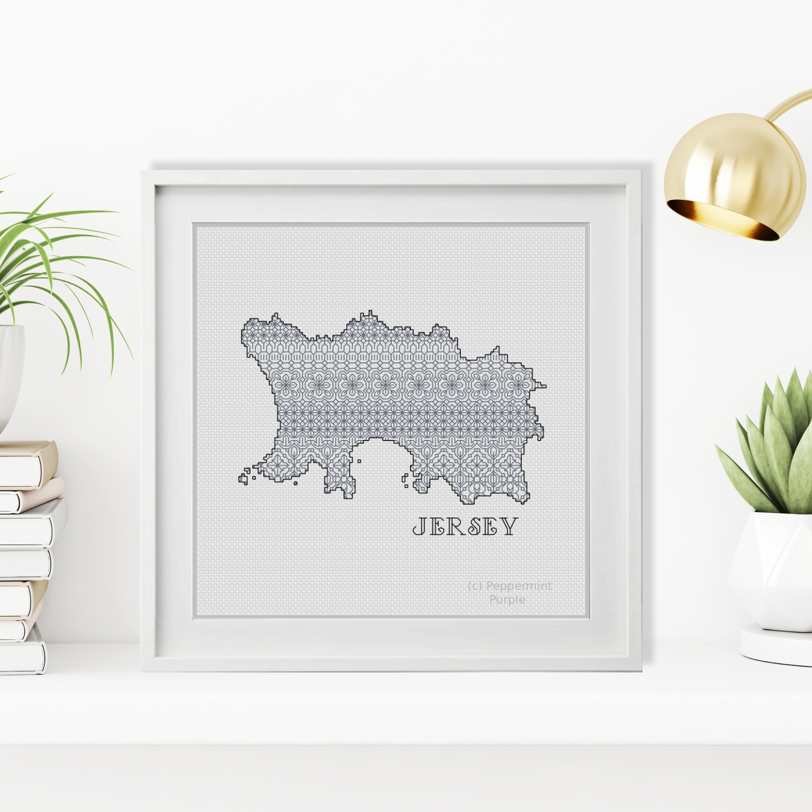 Jersey Blackwork Blackwork Pattern by Peppermint Purple