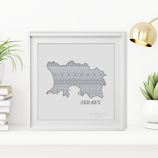 Jersey Blackwork Blackwork Pattern by Peppermint Purple