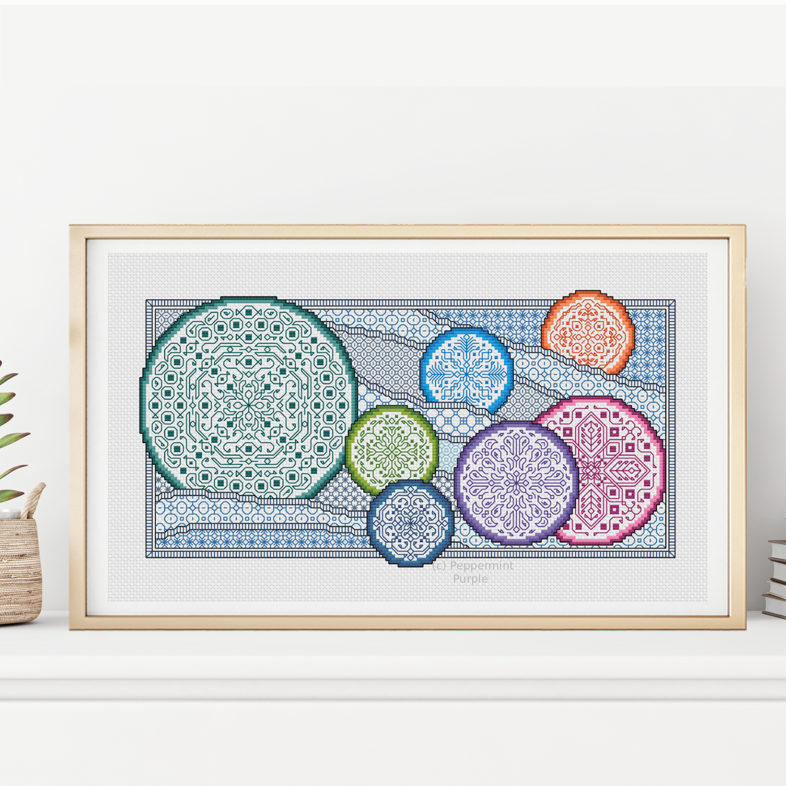 Abstract Firework Night Blackwork Pattern by Peppermint Purple