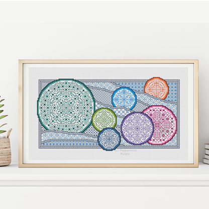 Abstract Firework Night Blackwork Pattern by Peppermint Purple