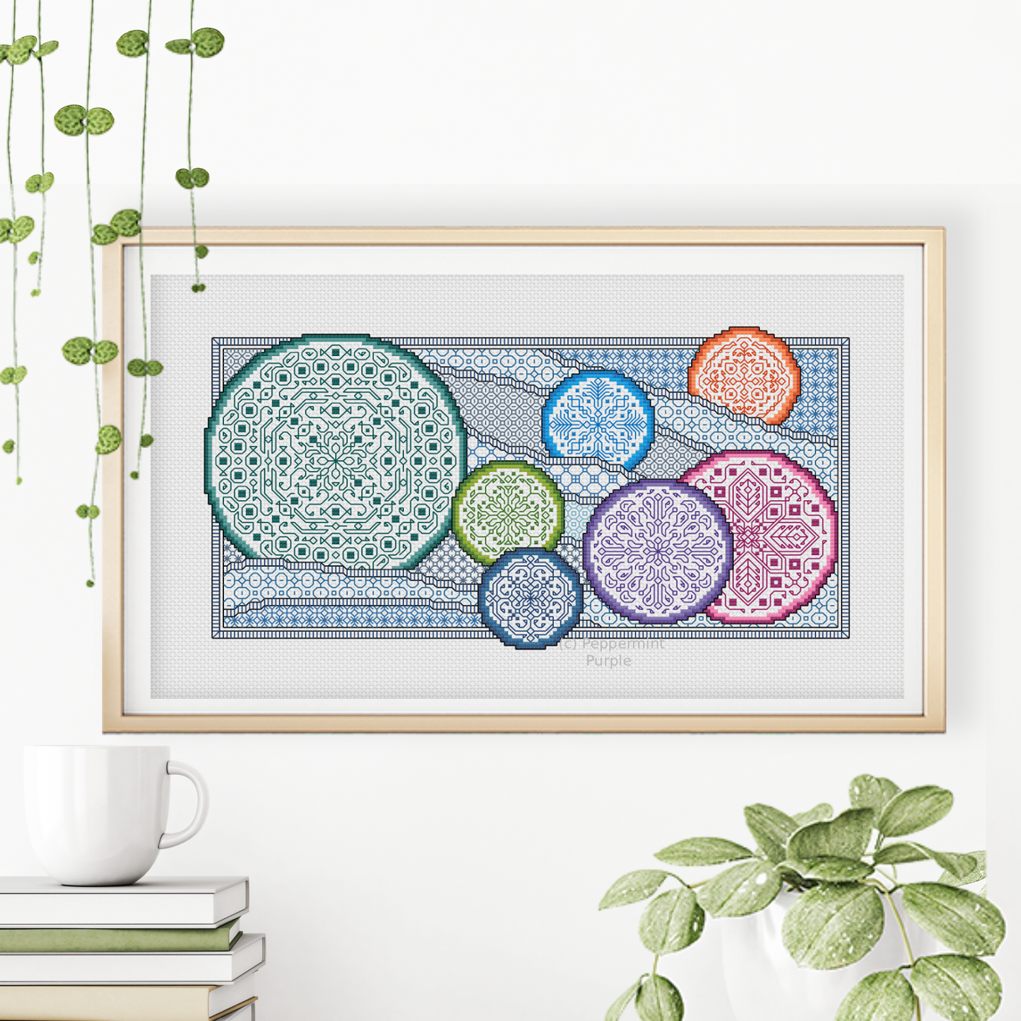 Abstract Firework Night Blackwork Pattern by Peppermint Purple
