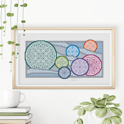 Abstract Firework Night Blackwork Pattern by Peppermint Purple