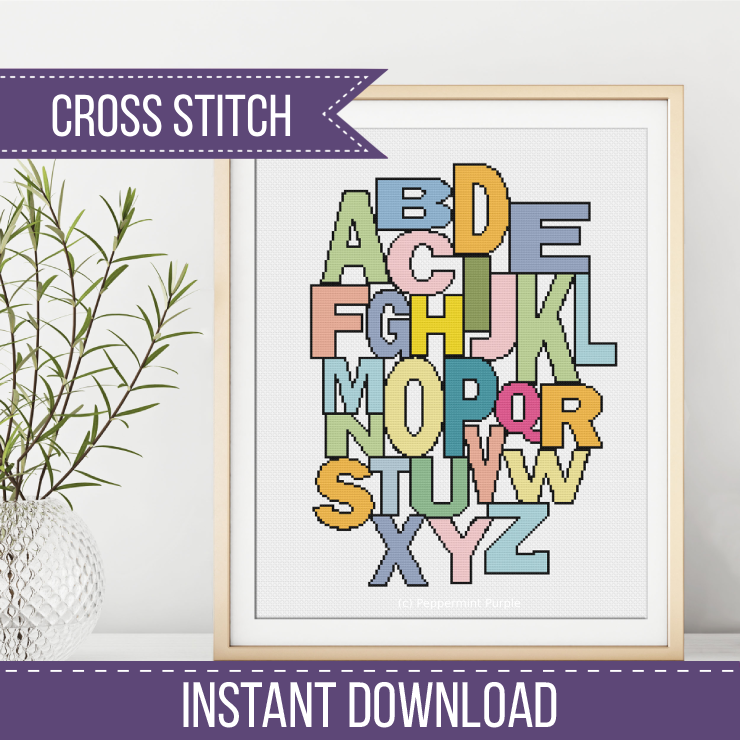 Nursery Cross Stitch Pattern by Peppermint Purple