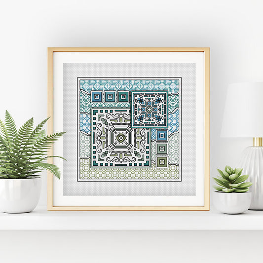 Waves of Zen Blackwork Pattern by Peppermint Purple