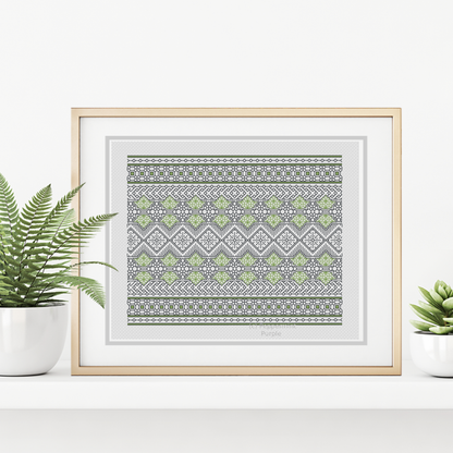 Bag / Table Runner Abstract Design Blackwork Pattern by Peppermint Purple