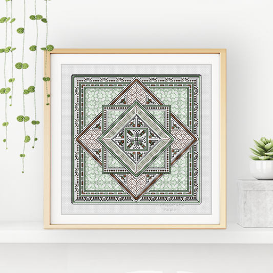 Hints of Chocolate Limes Blackwork Pattern by Peppermint Purple