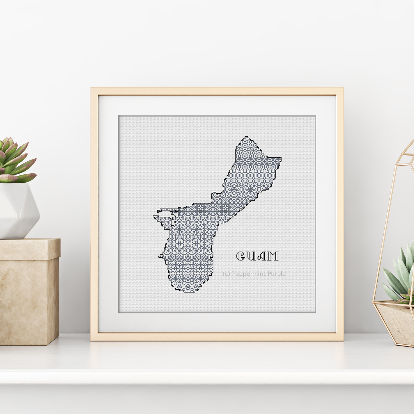 Guam Blackwork Blackwork Pattern by Peppermint Purple