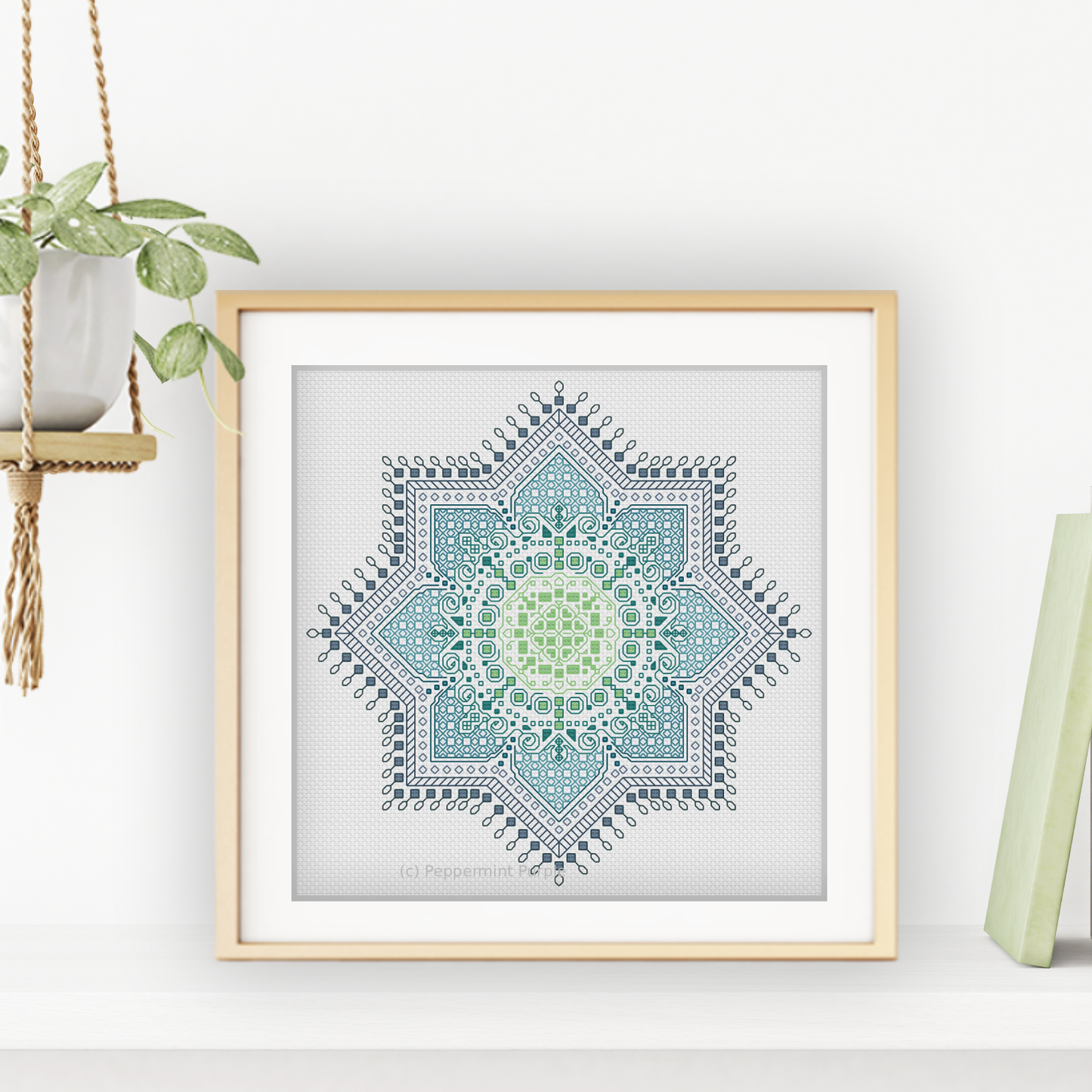 Ombre Mandala Blackwork Pattern by Peppermint Purple