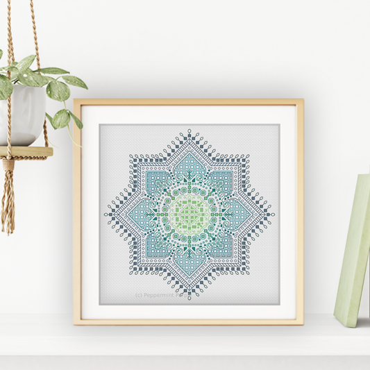 Ombre Mandala Blackwork Pattern by Peppermint Purple
