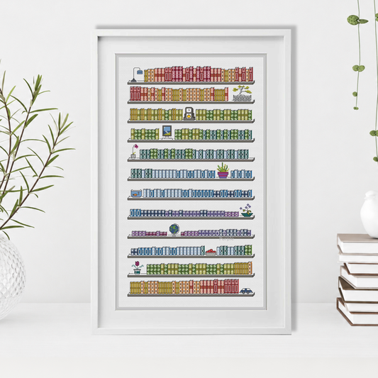 Books Daily Temperature Chart Blackwork Pattern by Peppermint Purple