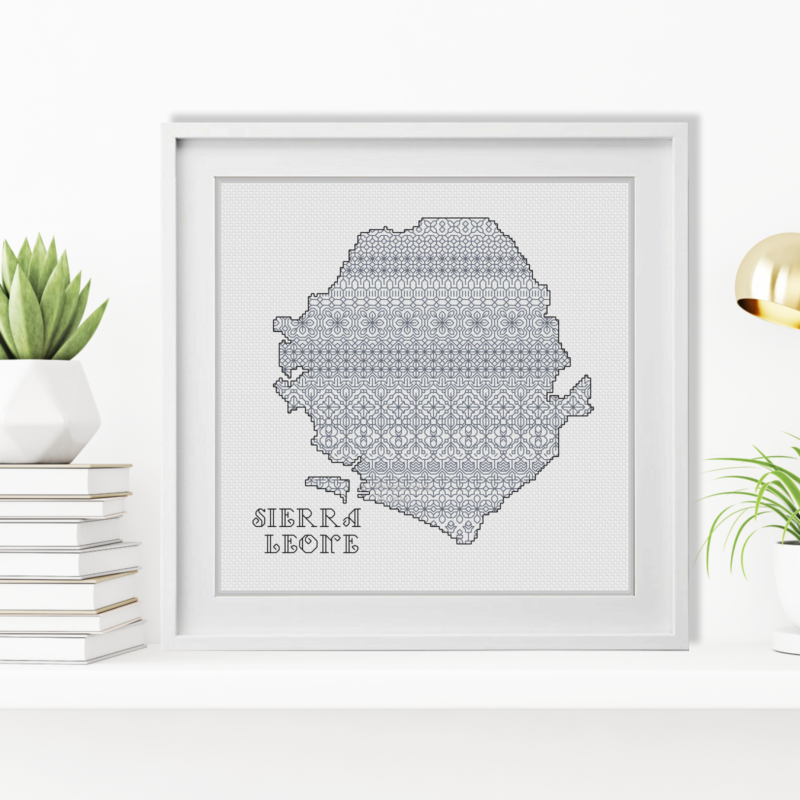 Sierra Leone Blackwork Blackwork Pattern by Peppermint Purple
