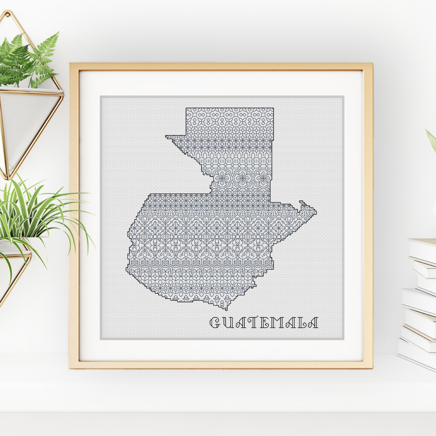 Guatemala Blackwork Pattern Blackwork Pattern by Peppermint Purple