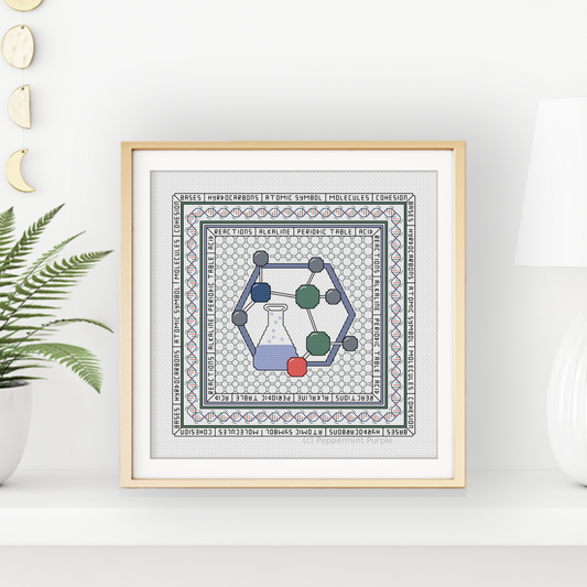 Hints of Chemistry Blackwork Pattern by Peppermint Purple
