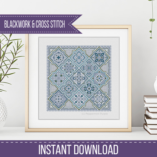 Turkish Delights Blackwork Pattern by Peppermint Purple