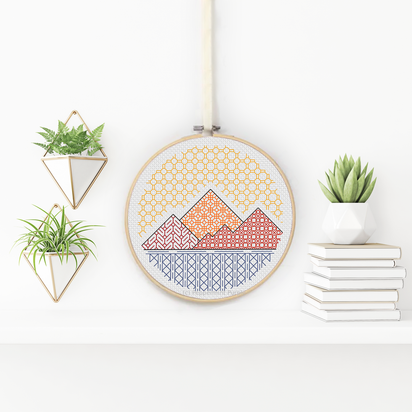 Distant Dreams Blackwork Pattern by Peppermint Purple