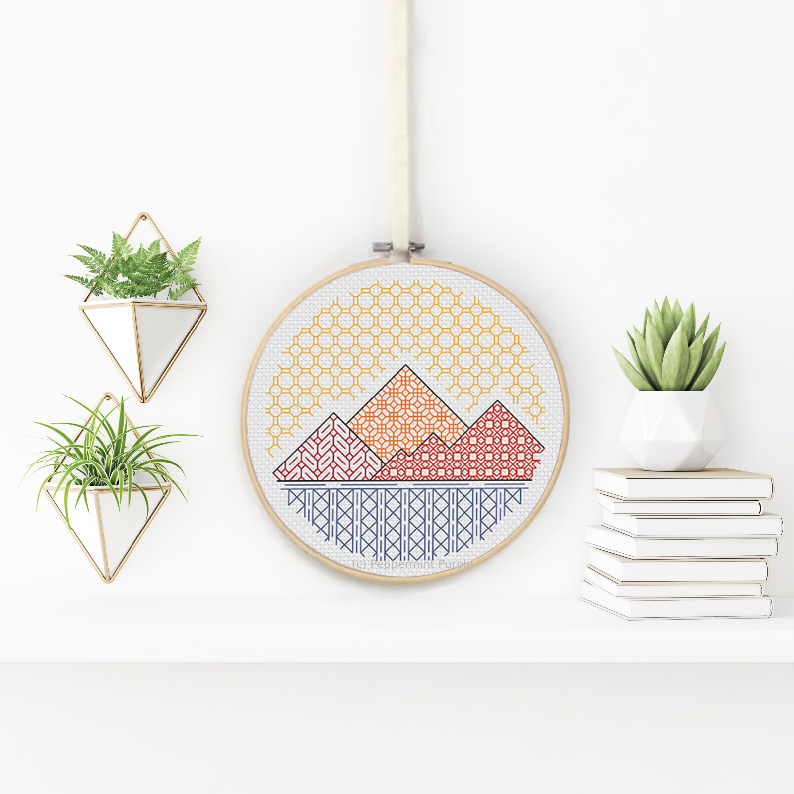 Distant Dreams Blackwork Pattern by Peppermint Purple