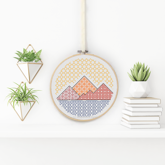 Distant Dreams Blackwork Pattern by Peppermint Purple