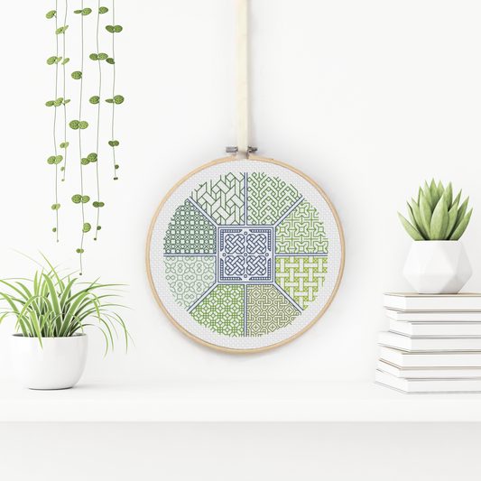 Central Point Blackwork Pattern by Peppermint Purple