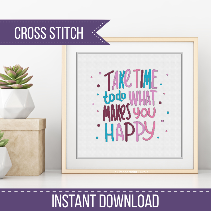 Take Time Cross Stitch Pattern by Peppermint Purple