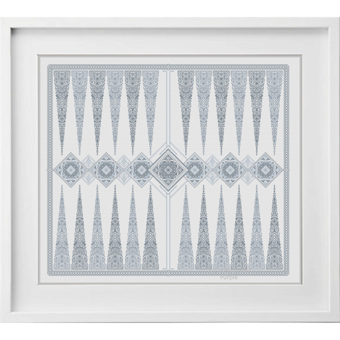 Blackwork Backgammon Blackwork Pattern by Peppermint Purple