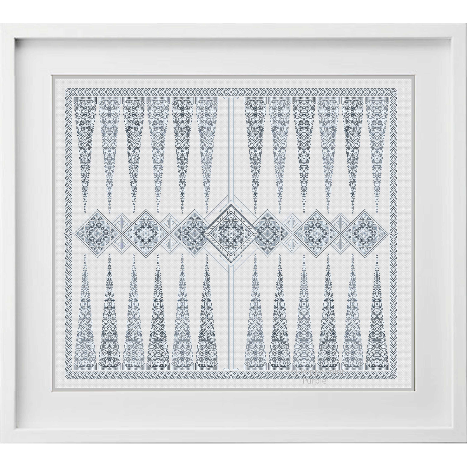 Blackwork Backgammon Blackwork Pattern by Peppermint Purple