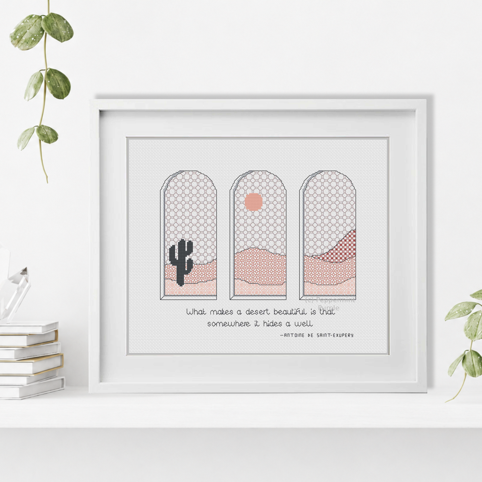 Desert Dreams Blackwork Pattern by Peppermint Purple