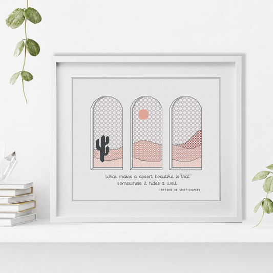 Desert Dreams Blackwork Pattern by Peppermint Purple
