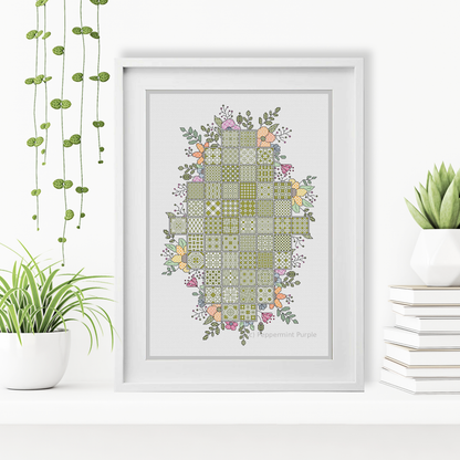 2023 Floral Layout 2023 SAL-Border by Peppermint Purple