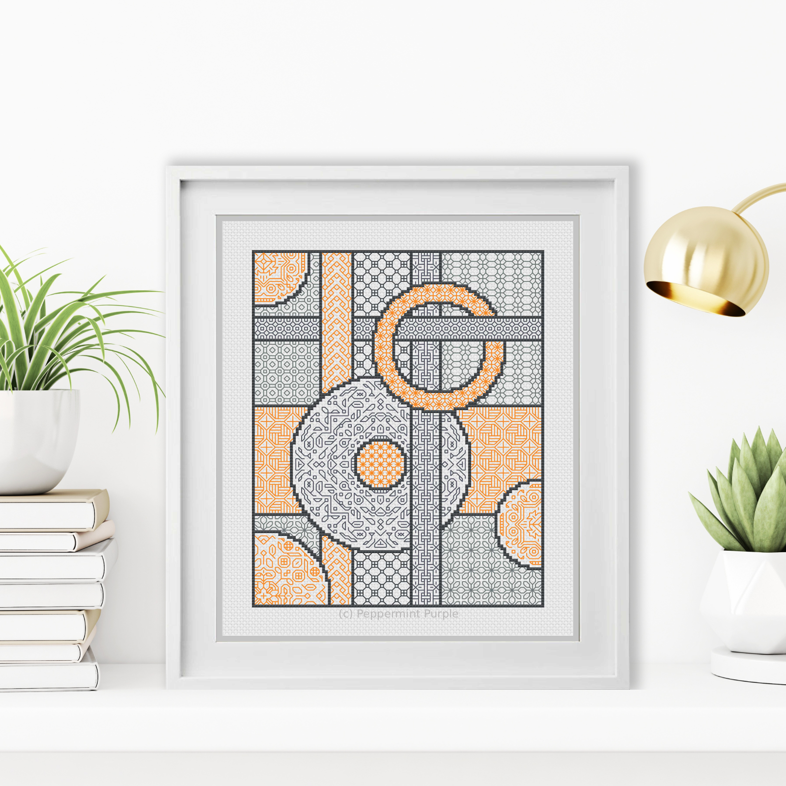 Brightest Link Blackwork Pattern by Peppermint Purple