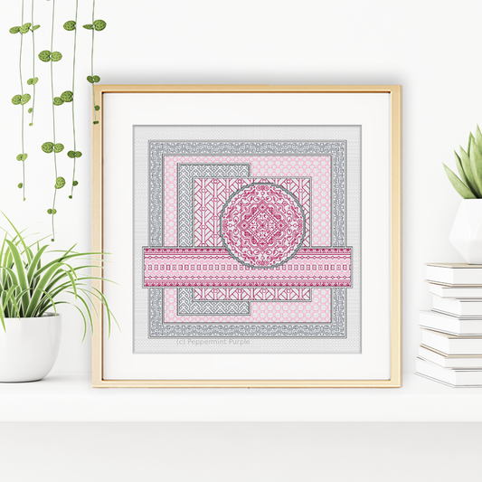 The Pink Edit Blackwork Pattern by Peppermint Purple
