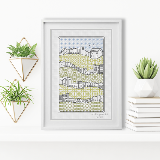 Hillside Blackwork Pattern by Peppermint Purple