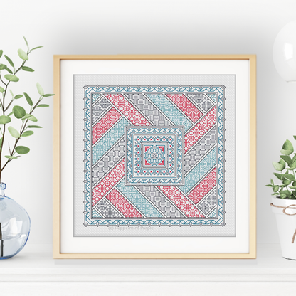Parquet Blackwork Pattern by Peppermint Purple