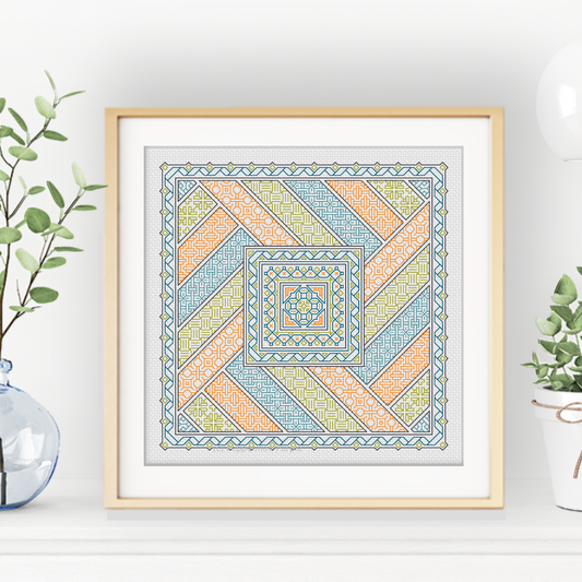 Parquet Blackwork Pattern by Peppermint Purple