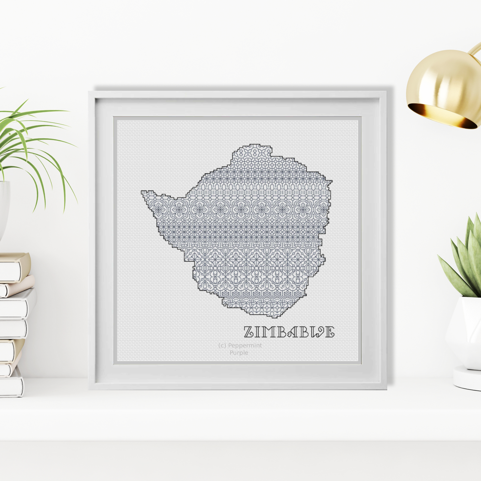 Zimbabwe Blackwork Pattern by Peppermint Purple