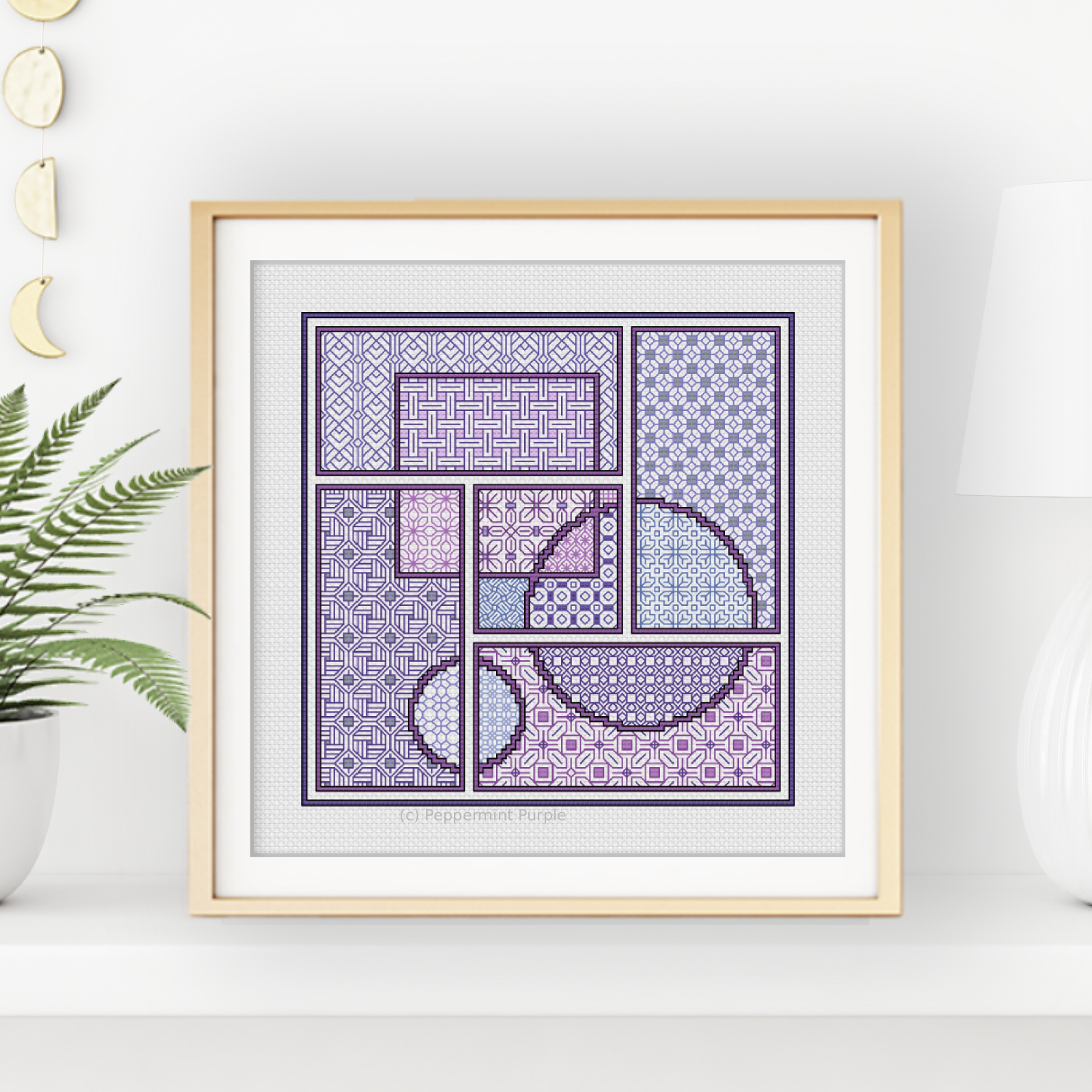 The Purple Edit Blackwork Pattern by Peppermint Purple