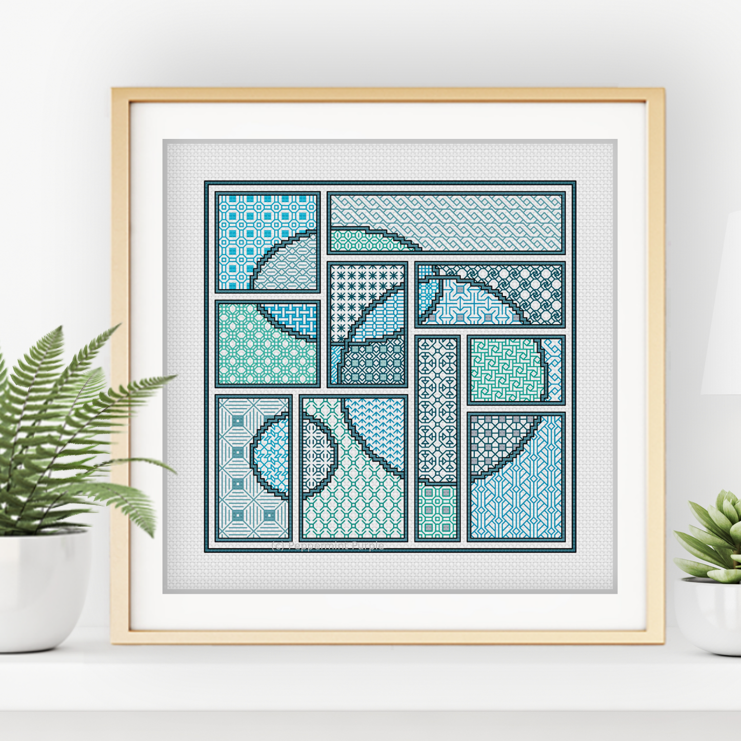 The Sea Edit Blackwork Pattern by Peppermint Purple