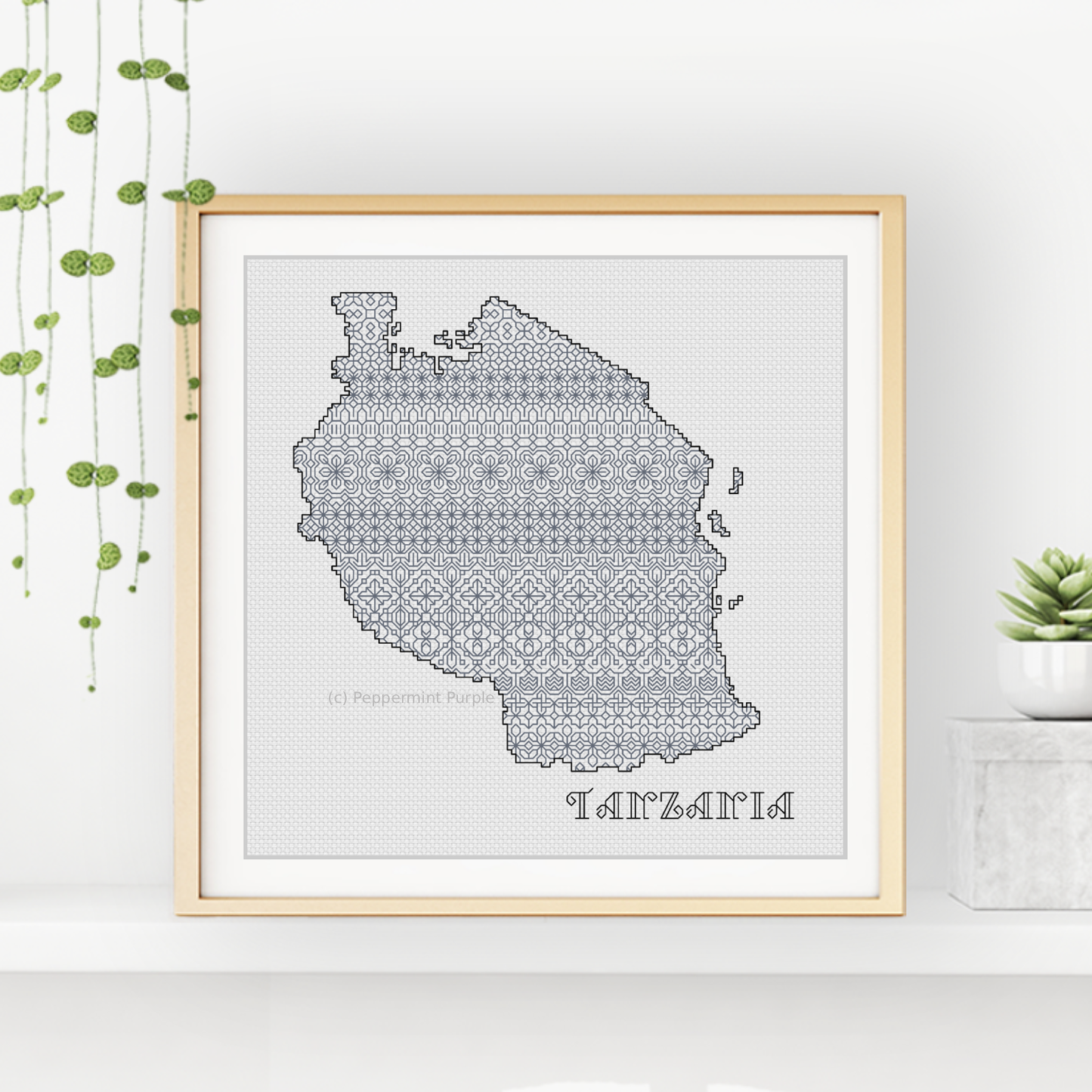 Tanzania Blackwork Pattern by Peppermint Purple