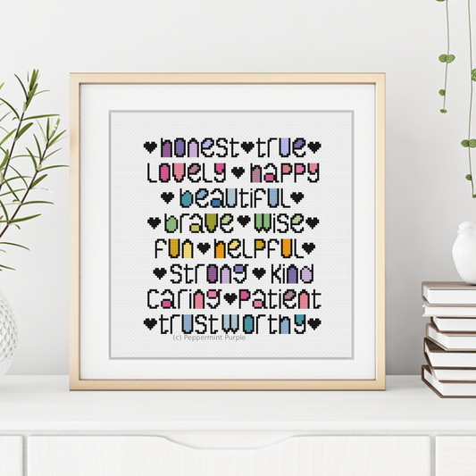 Friendship Cross Stitch Pattern by Peppermint Purple