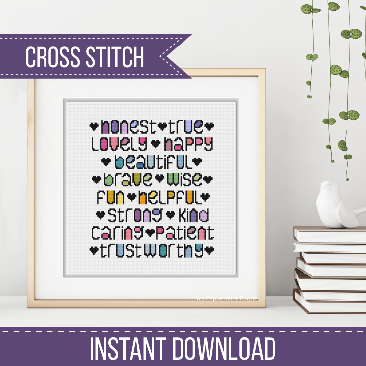 Friendship Cross Stitch Pattern by Peppermint Purple