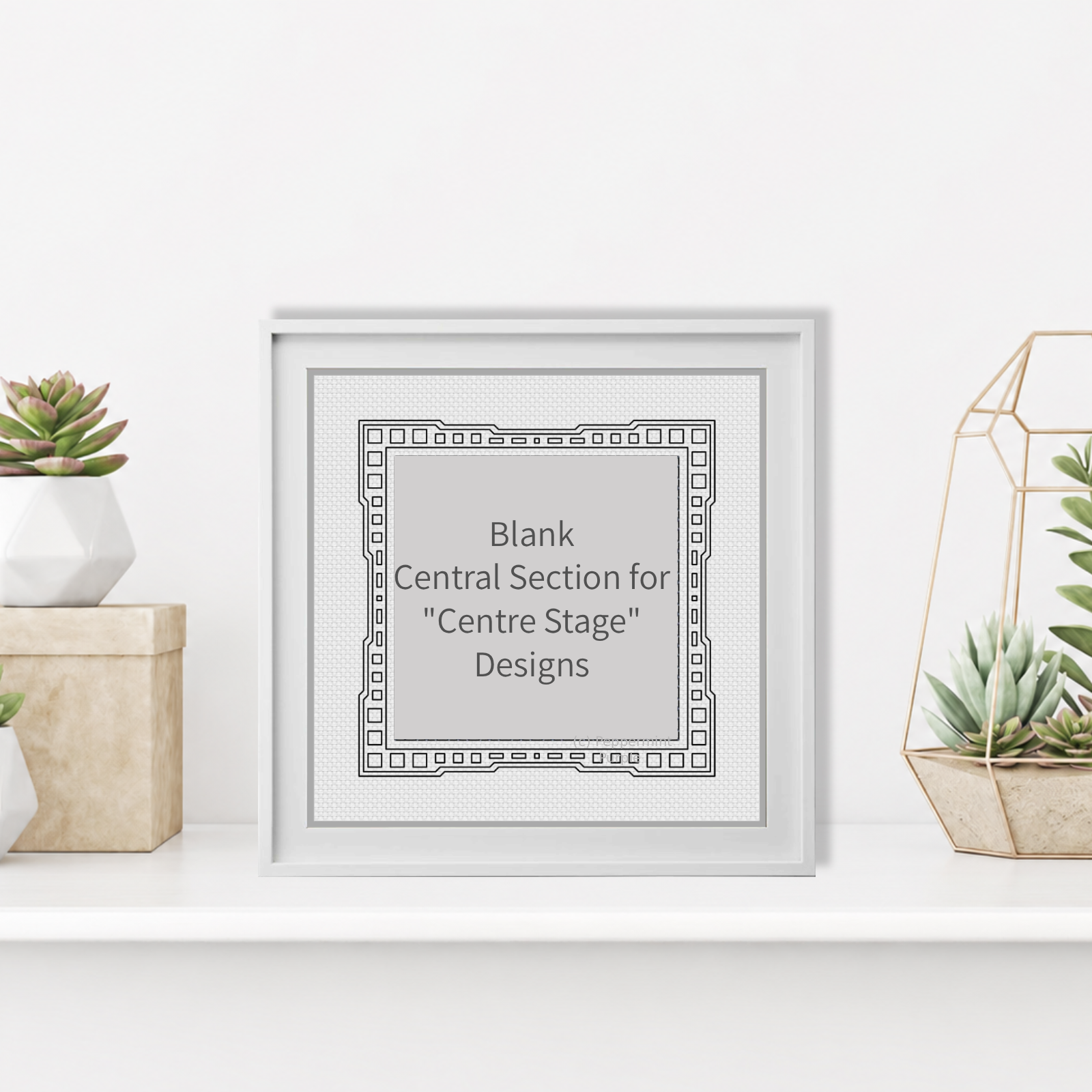 Centre Stage - Border 2 Blackwork Pattern by Peppermint Purple