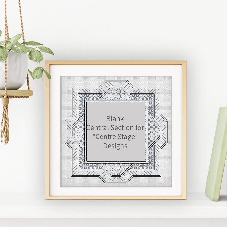 Centre Stage - Border 4 Blackwork Pattern by Peppermint Purple