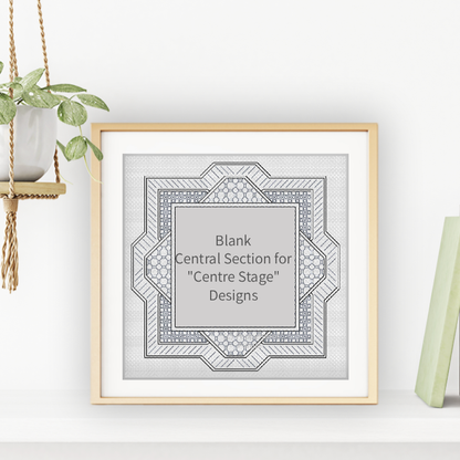 Centre Stage - Border 4 Blackwork Pattern by Peppermint Purple
