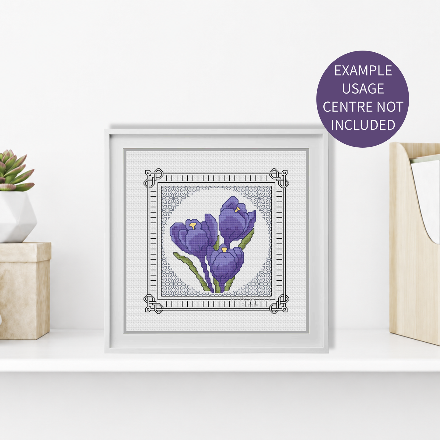 Centre Stage - Border 5 Blackwork Pattern by Peppermint Purple
